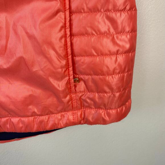 Fairway & Greene Ladies Coral Puffer Vest Golf Full Zip Snap Pockets Size Medium - Picture 9 of 11